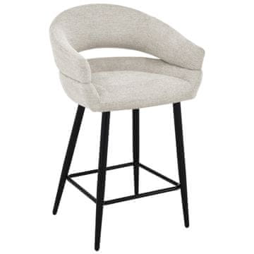 Hoker, barska stolica tapetsirana OVIO bež 65 cm