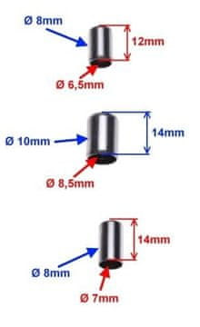 ČAHURA pričvrsne čahure 8 mm glava 10 mm