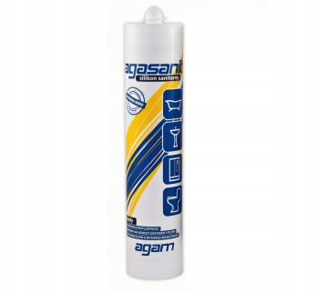 Agam bijeli sanitarni silikon 300 ml