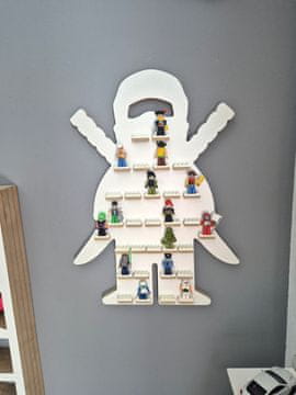 Polica za minifigure - Bijeli Ninja