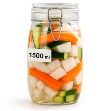 Staklena posuda sa stezaljkom 1500 ml