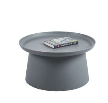 It Moderni okrugli stolić za kavu 70 cm siva plastika za dnevni boravak Furnitex