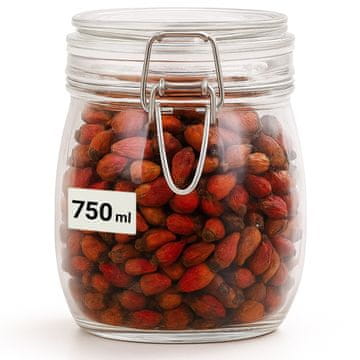 Staklena posuda sa stezaljkom 750 ml