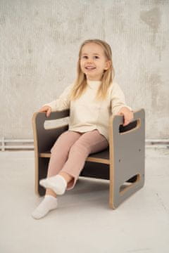 PTI BIGGY 2-u-1 stolica/stol - siva