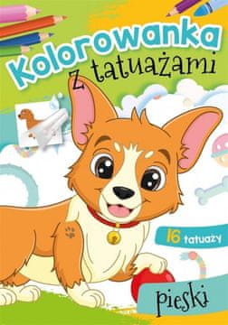 Knjiga za bojanje tetovaža. Psi