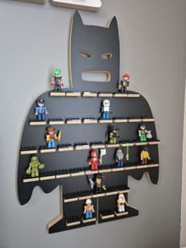 Polica za minifigure - crna