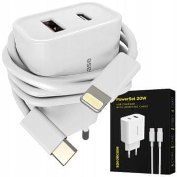 Spacecase PowerSet punjač 20W s Lightningom PS20W-11