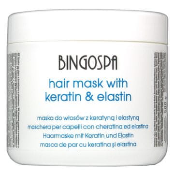 Maska do kose s keratinom i elastinom 500 g BINGOSPA