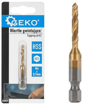 GEKO HSS M4 x 0,7 mm šesterokutna svrdla za narezivanje (50/250)
