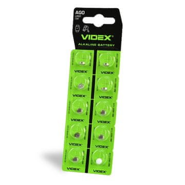 VIDEX AG0/LR521 alkalne baterije u blisteru od 10 kom.