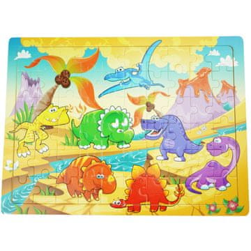 Drvena slagalica šarena slagalica s dinosaurima