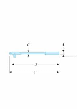 Facom S.145 - 1/2" duga zglobna ručka s metalnom drškom