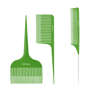 Bifull Set češljeva za balayage, zeleni, 3 komada