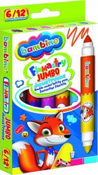 Bambino flomasteri dvostrani jumbo set od 6 komada