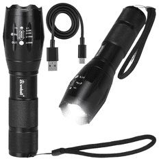 Mona Taktička LED svjetiljka CREE Zoom XML T6, vodootporna