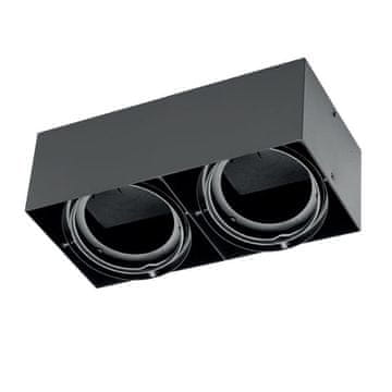 GTV Stropna površinska downlight rasvjeta Pireo 2xAR111 crna GTV
