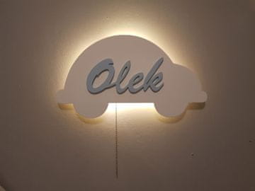 Dječja auto lampa, personalizirana LED