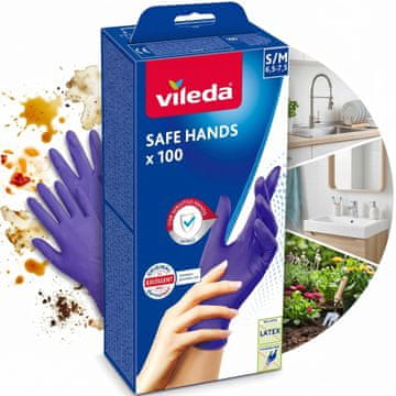 Vileda Rukavice od nitrila Vileda Safe Hands S/M 100 kom.