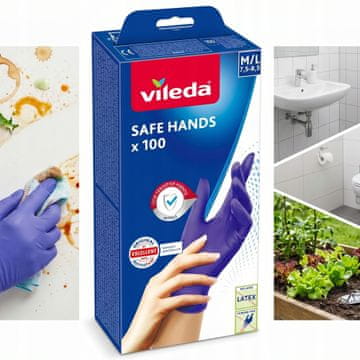 Vileda Rukavice od nitrila Vileda Safe Hands M/L 100 kom.