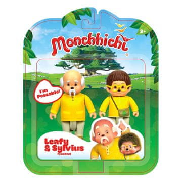 Monchhichi Figure Feuillu i Sylvus, pakiranje od 2 komada, 8 cm