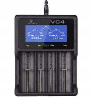 XTAR VC4 punjač s 4 kanala za punjive baterije