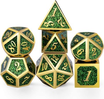 Set od 7 metalnih RPG kockica za Wood Elf Kingdom