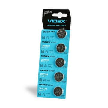 VIDEX CR2032 litijeve baterije 5 kom. BLISTER
