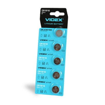 VIDEX CR1616 litijeve baterije 5 kom. BLISTER