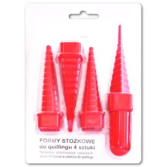 Plastični konusni kalupi za quilling 4 kom.
