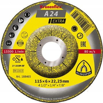 KLINGSPOR A24EX 115x6 brusni disk za metal