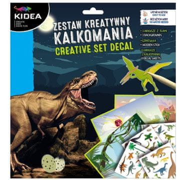 Kidea Kreativni set kalkomanije dinosauri, Kidea