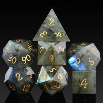 RGFK Labradoritne RPG kocke, set od 7 kristalnih kockica