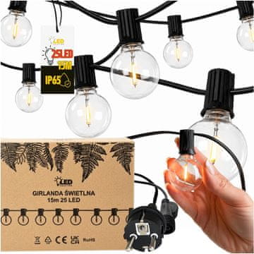 LED Solution LED Solution - Girlanda za vrt - 15m 25LED - M2
