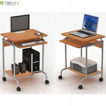 Techly mobilni računalni stol 600x450 bukva