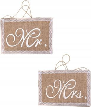 Vješalice za stolice Mr. Mrs. (1 pakiranje = 2 kom)