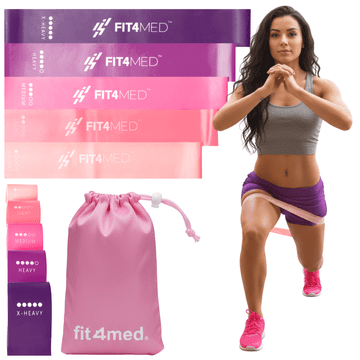 Set od 5 gumi za vježbanje mini band FIT4MED FITNESS