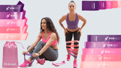 Set od 5 gumi za vježbanje mini band FIT4MED FITNESS