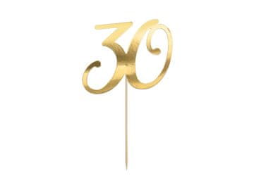 PartyDeco nadjev za torte DIGITAL 30 Gold 20,5 cm