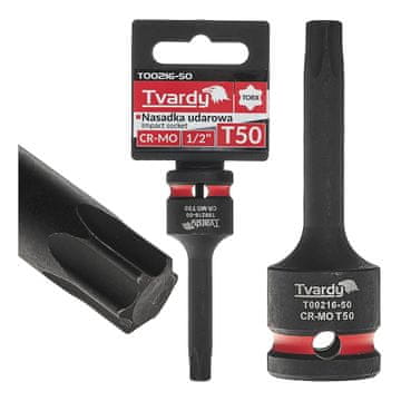 Tvardy Torx udarni nasadni ključ 1/2" T50 CR-MO (10/100)