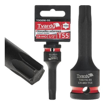 Tvardy Torx udarni nasadni ključ 1/2" T55 CR-MO (10/100)