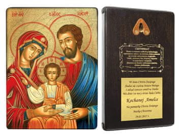 EKO Ikona Svete Obitelji 14x19,5 cm s gravurom