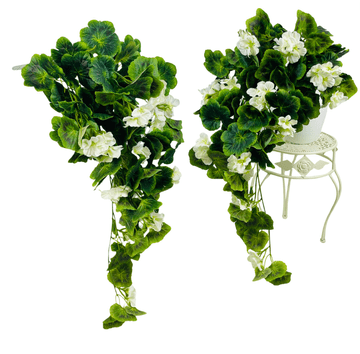 IN Cvjetna girlanda - bijeli geranijum 80 cm