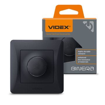 VIDEX 600W crni grafitni dimmer BINERA