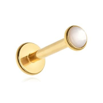 Titan labret s biserom, zlatna 1,2/6/3