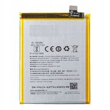 NOVA BATERIJA ZA ONEPLUS 3 BLP613 3000 mAh