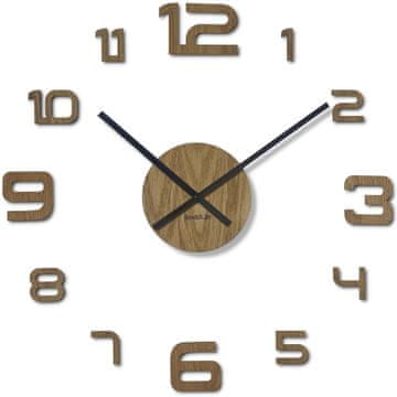 Flexistyle Veliki drveni zidni sat OakTime 50-75cm