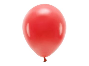 PartyDeco Eko baloni 30 cm, crvena boja, 10 kom