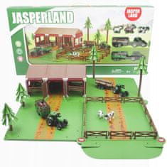LandToys Veliki ograđeni prostor za životinje na farmi DVA traktora S KROJAČEM ZA ŽIVOTINJE