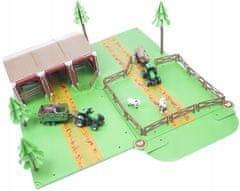 LandToys Veliki ograđeni prostor za životinje na farmi DVA traktora S KROJAČEM ZA ŽIVOTINJE