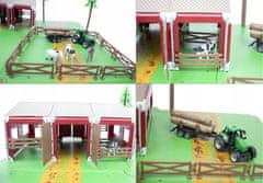 LandToys Veliki ograđeni prostor za životinje na farmi DVA traktora S KROJAČEM ZA ŽIVOTINJE